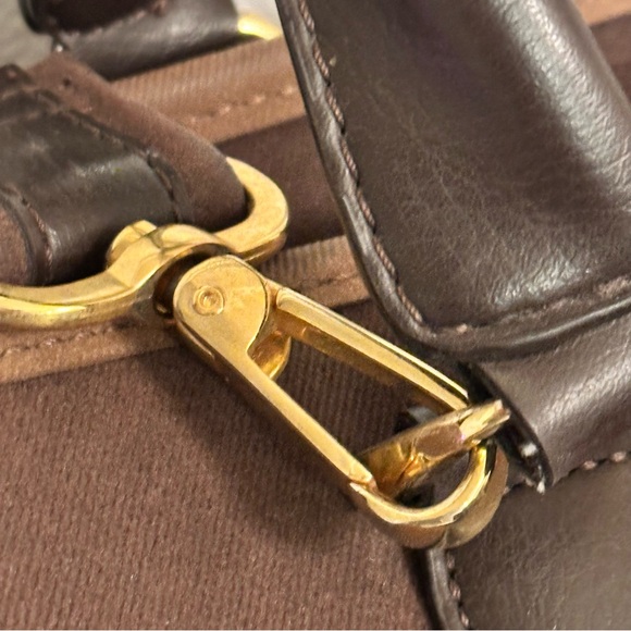 VTG Diane Von Furstenburg Faux Suede Leather Purse Handbag Tote Weekend Luggage - Picture 7 of 16